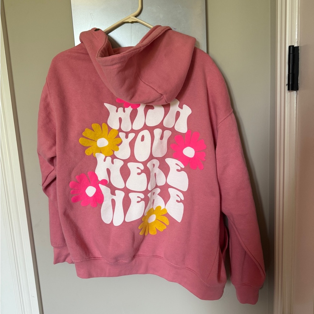 Pink Hoodie with Graphic Design